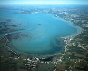 Lake St. Clair north end showing Anchor Bay area