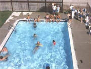 Heated swimming pool at Terry's Marina